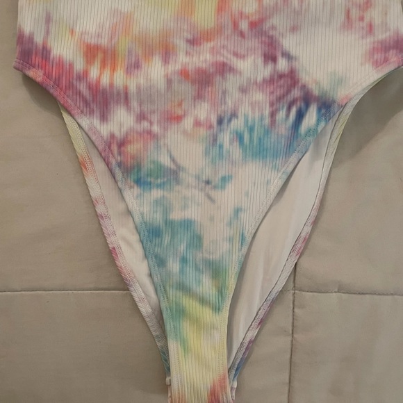 Forever 21 x Juicy Couture Rainbow rinestone swimsuit bodysuit - Picture 3 of 5